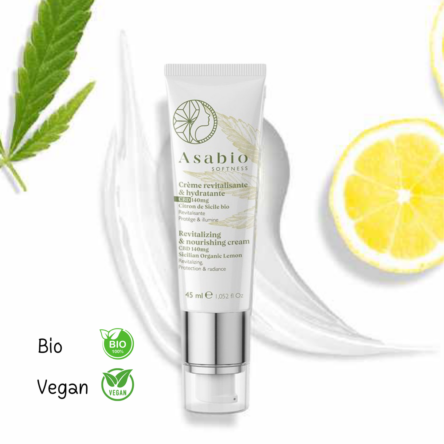 🌿 Crème Revitalisante et Hydratante - Asabio