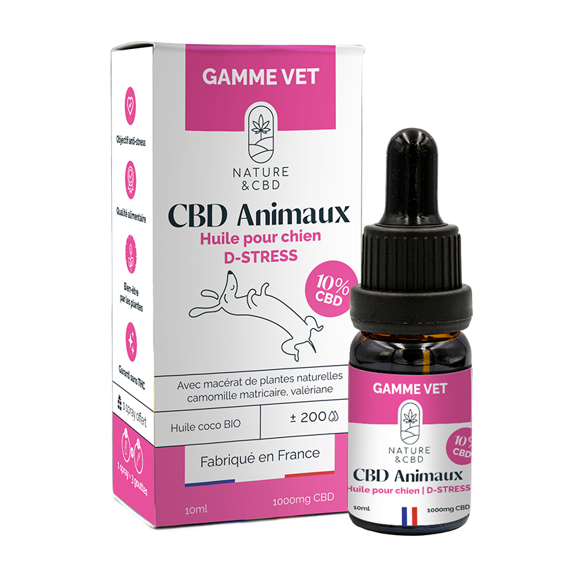 đ¶ Huile CBD 10% D-Stress â Pour Chiens