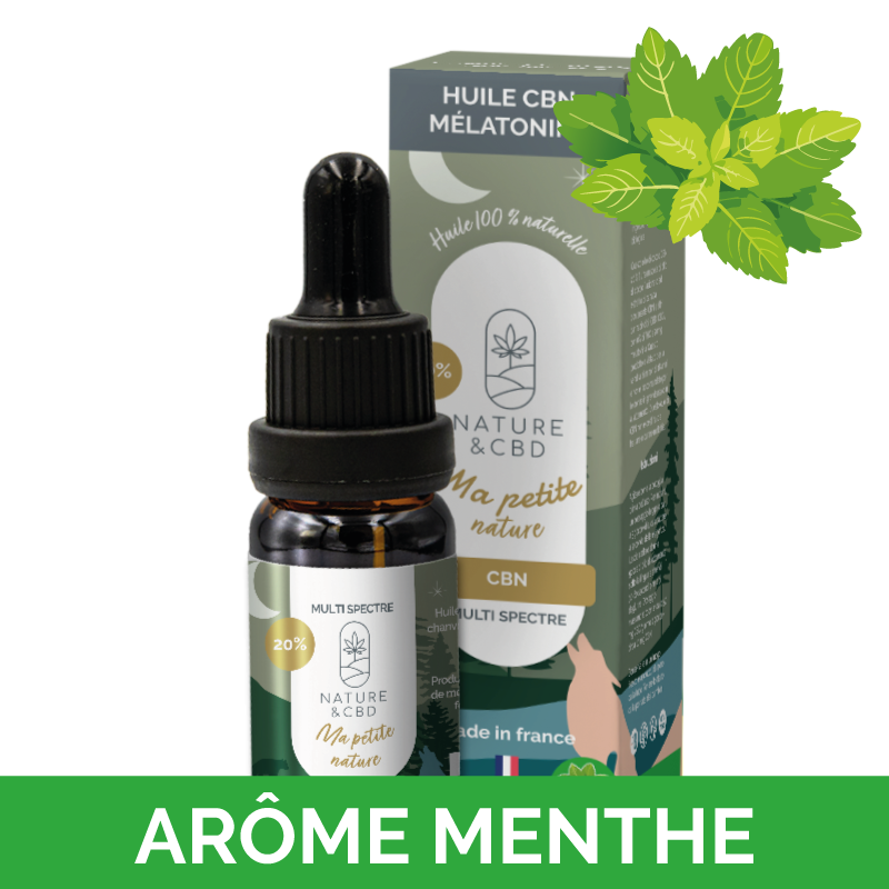 🌙 Huile CBN Sommeil Mélatonine à la Menthe