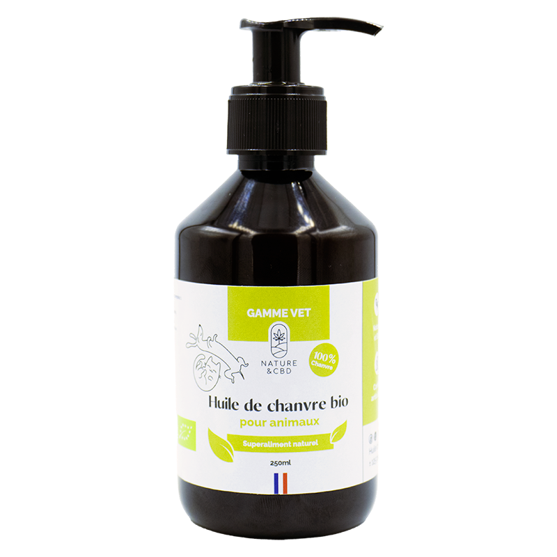 🐾 Huile de Chanvre BIO – Chien & Chat
