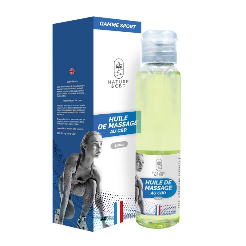 🏋️♂️ Huile de Massage Sport - Nature & CBD