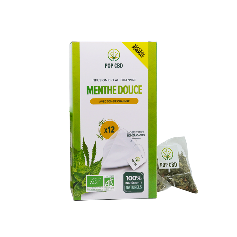 🍃 Infusion Menthe Douce Sachets Pyramide - Pop CBD