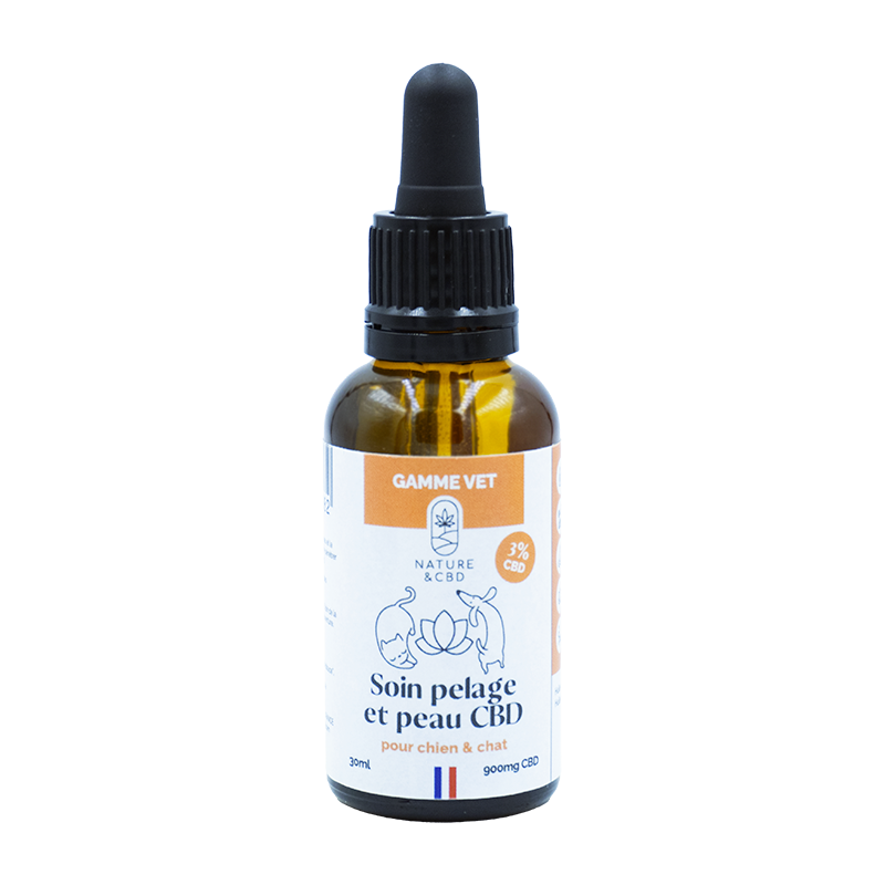 🐾 Soin Peau et Pelage CBD 3% – Pour Chiens & Chats