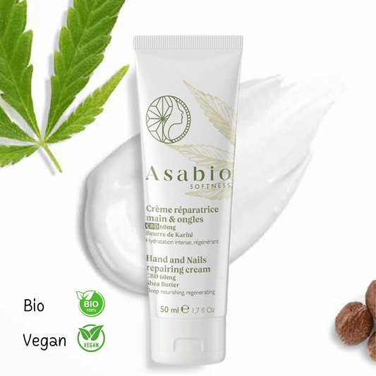 🖐️ Crème Réparatrice Mains et Ongles - Asabio