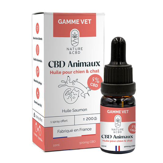 🐾 Huile CBD 5% – Pour Chiens & Chats