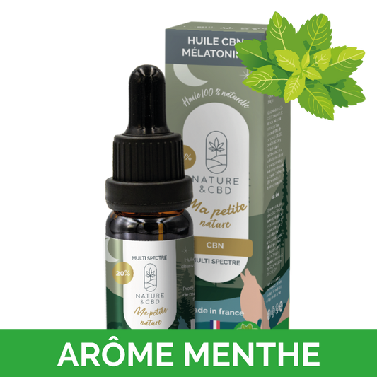 🌙 Huile CBN Sommeil Mélatonine à la Menthe