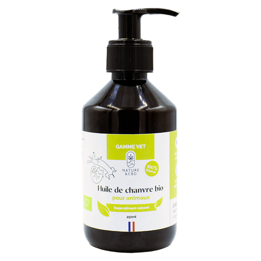🐾 Huile de Chanvre BIO – Chien & Chat